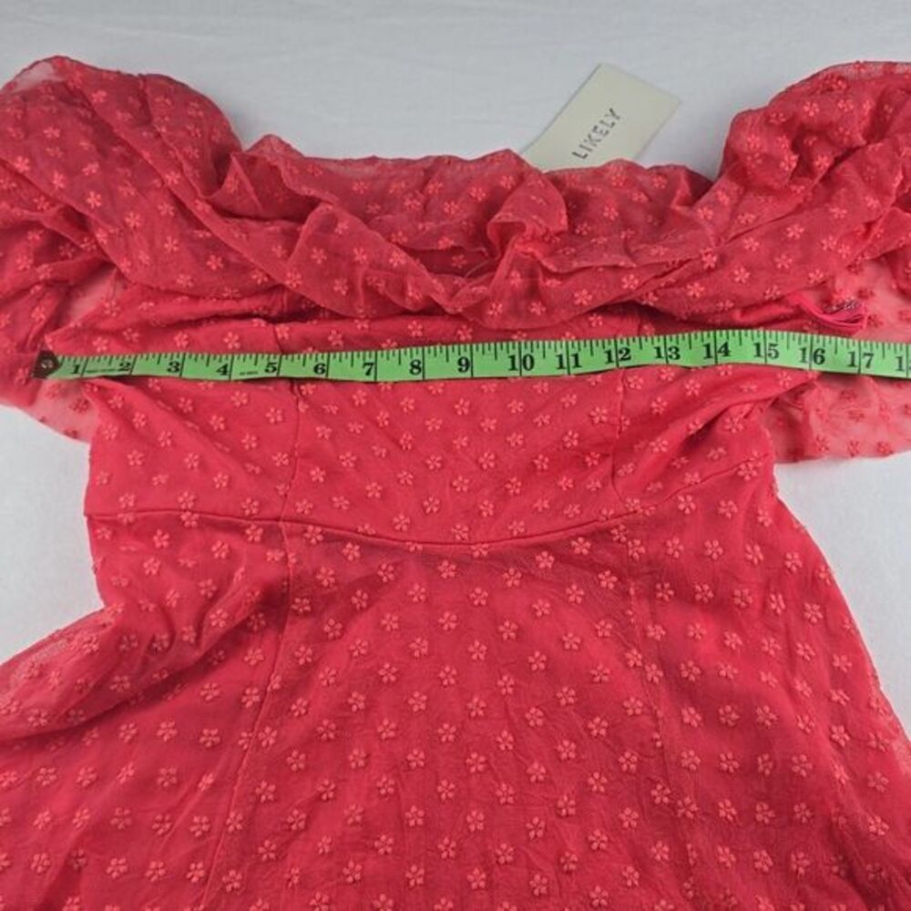 Likely NWT Blaine Ruffle Gown maxi dress in Pink Coral Women's Size 8 - Picture 7 of 8